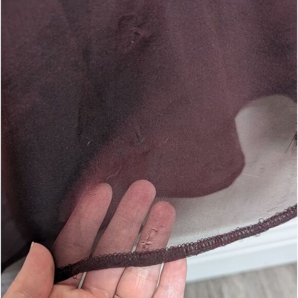 Rickie Freeman Teri Jon Plum Aubergine Silk Pleated One Shoulder Gown Dress 6 - Picture 12 of 13